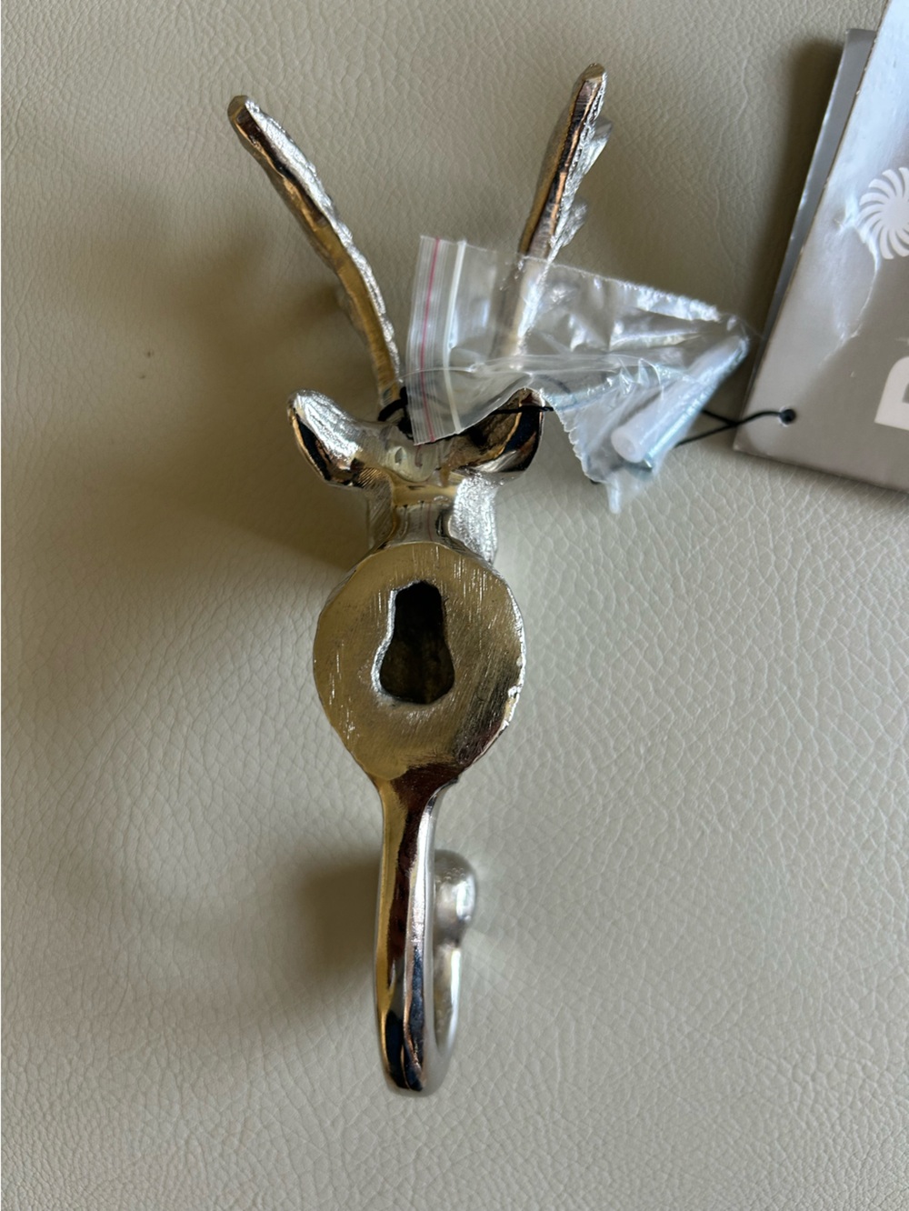 Broyhill NWT Silver Cast Deer Antler Wall Hook Lightweight - Picture 5 of 9